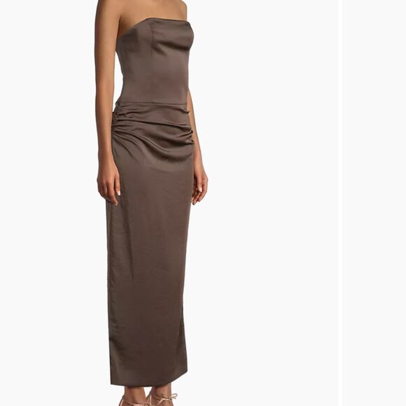 Bec + Bridge Jones Strapless Midi Dress - Cocoa (US 6/AUS 10) - Picture 1 of 6
